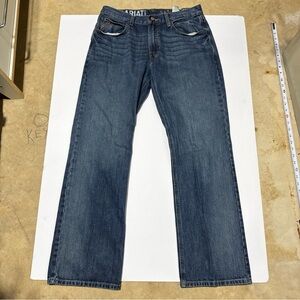Ariat M4 Relaxed Boot Cut Mens Jeans 32x32 Medium Wash Blue Denim Western Work